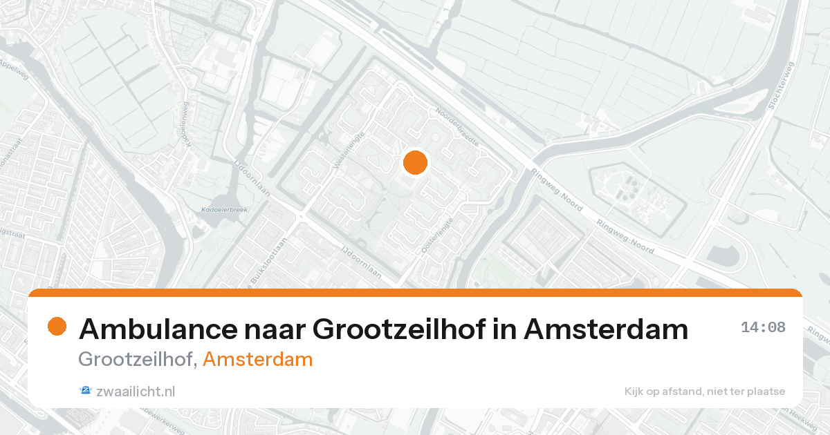 Ambulance naar Grootzeilhof in Amsterdam — 15 aug 2026