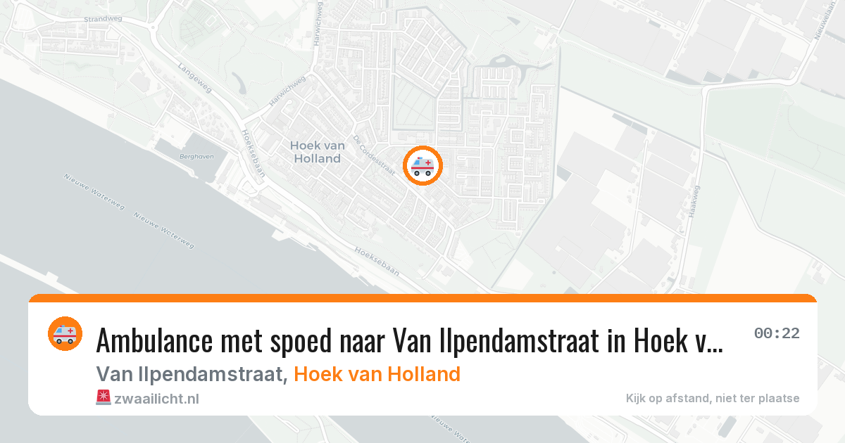 Ambulance met spoed naar Van Ilpendamstraat in Hoek van Holland — 6 mei 2026