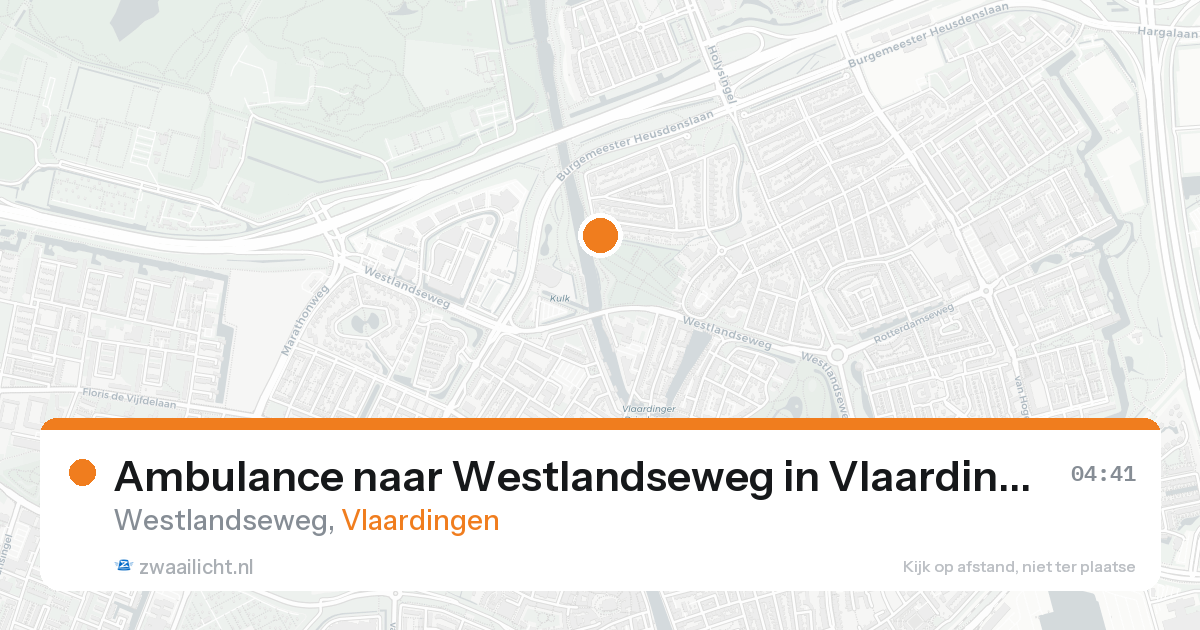 Ambulance naar Westlandseweg in Vlaardingen — 16 aug 2026
