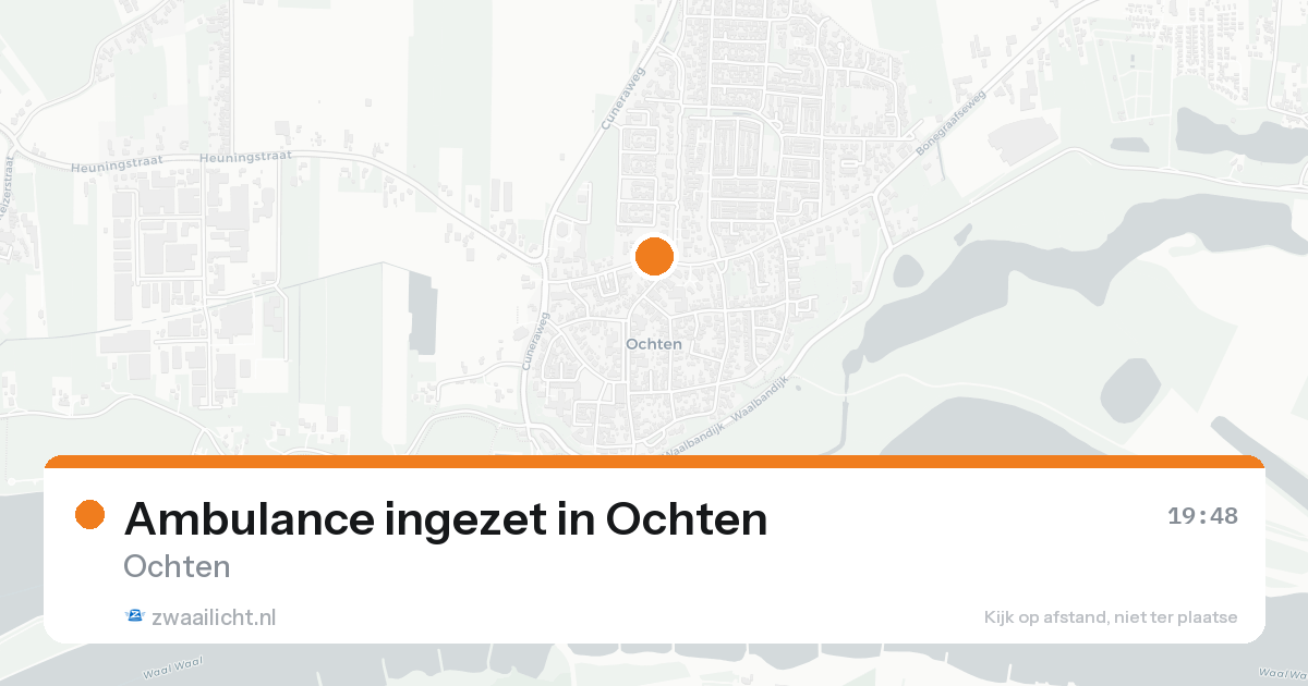 Ambulance ingezet in Ochten — 20 jun 2026