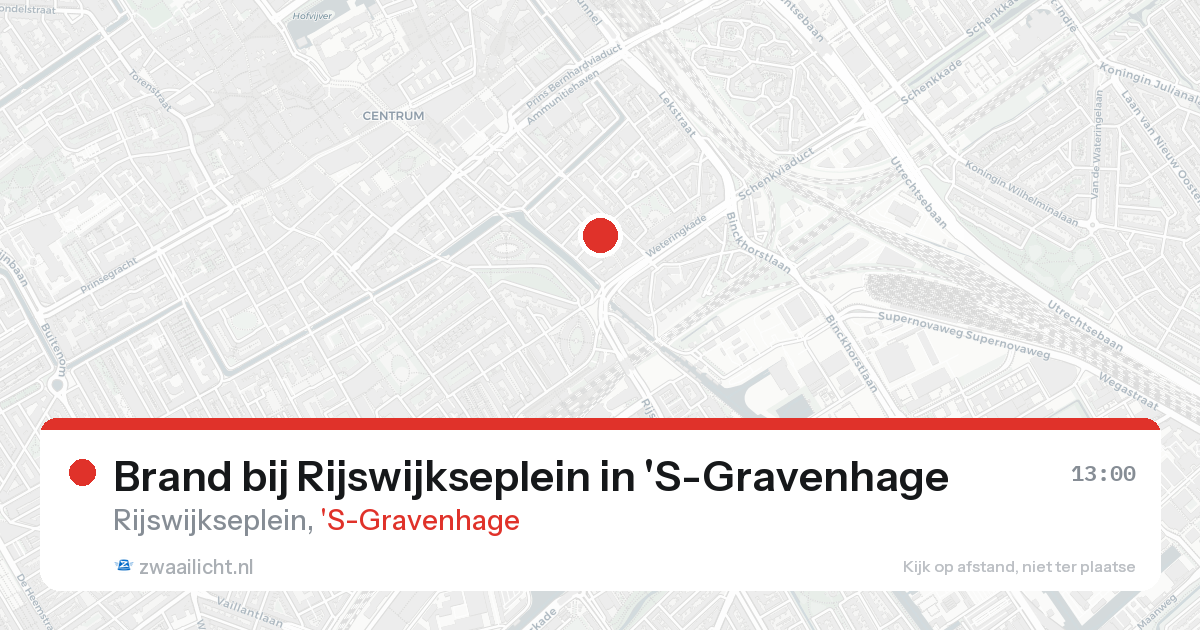 Brand bij Rijswijkseplein in 'S-Gravenhage — 25 aug 2026