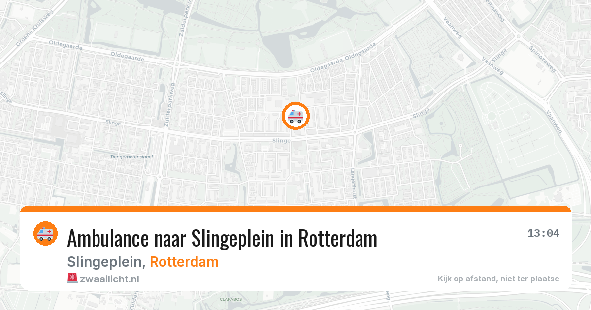 Ambulance naar Slingeplein in Rotterdam — 16 jun 2026