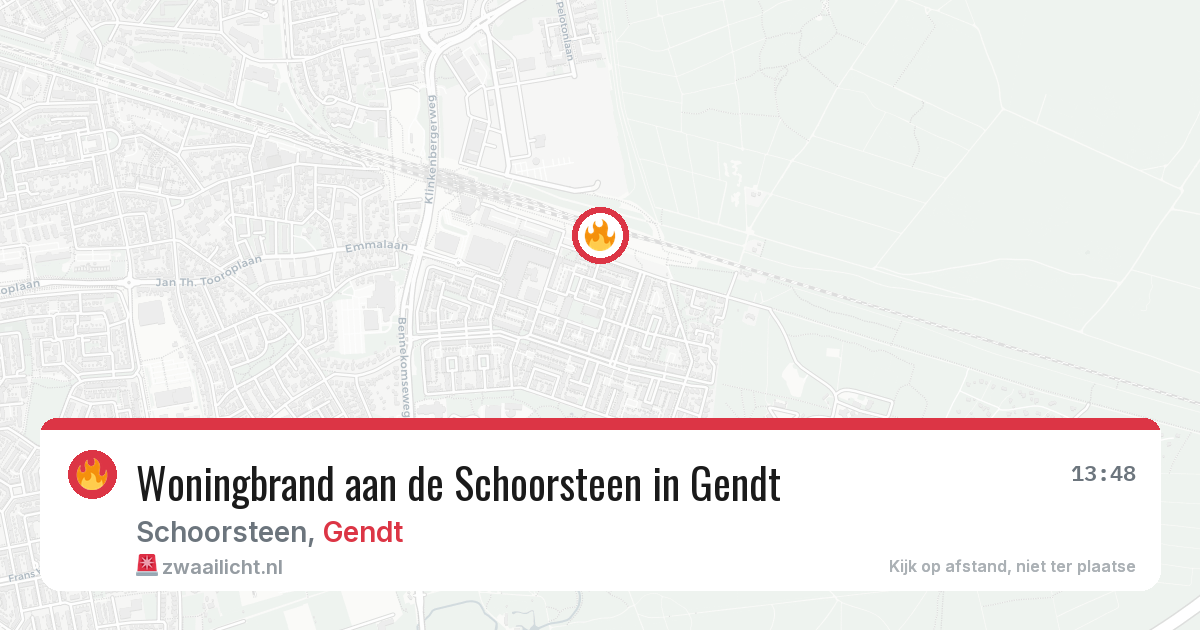 Woningbrand aan de Schoorsteen in Gendt — 5 apr 2026