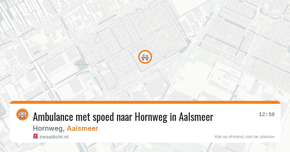 Ambulance met spoed naar Hornweg in Aalsmeer — 30 mrt 2026