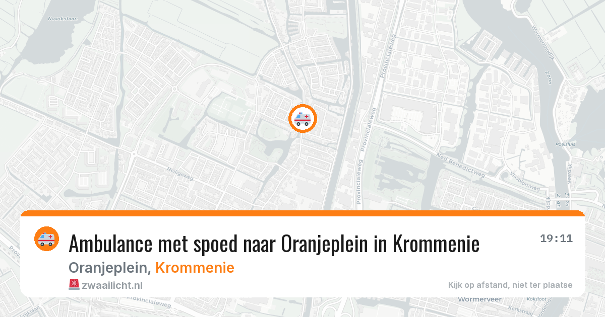 Ambulance met spoed naar Oranjeplein in Krommenie — 28 jan 2026