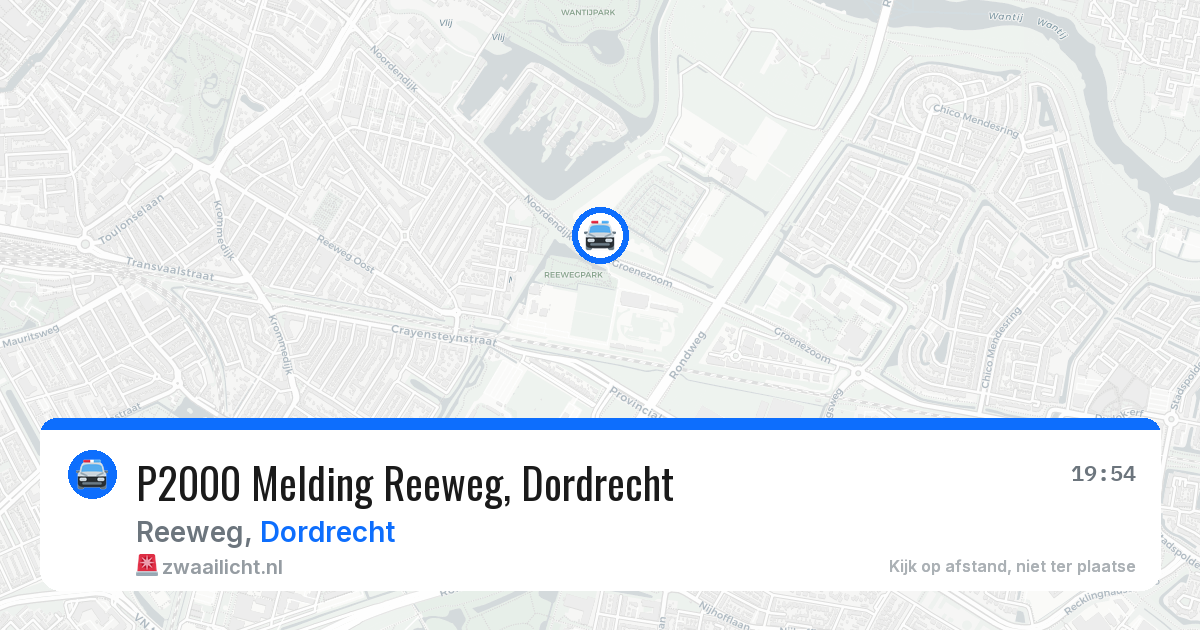 P2000 Melding Reeweg, Dordrecht — 3 apr 2026