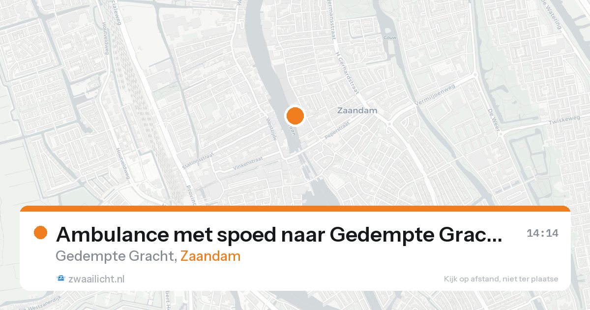 Ambulance met spoed naar Gedempte Gracht in Zaandam — 30 mei 2026