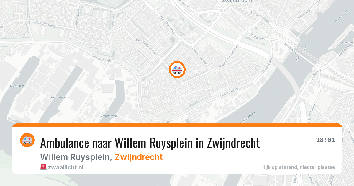 Ambulance naar Willem Ruysplein in Zwijndrecht — 4 apr 2026