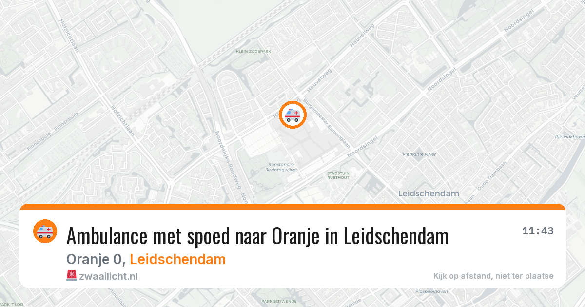 Ambulance met spoed naar Oranje in Leidschendam — 15 mei 2026