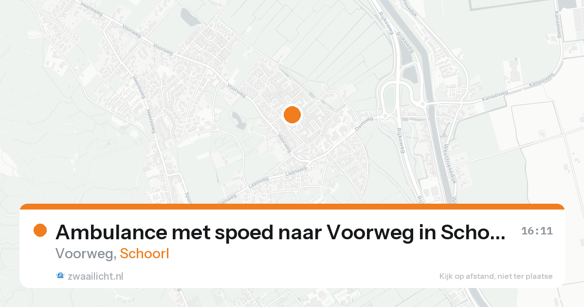 Ambulance met spoed naar Voorweg in Schoorl — 6 jun 2026