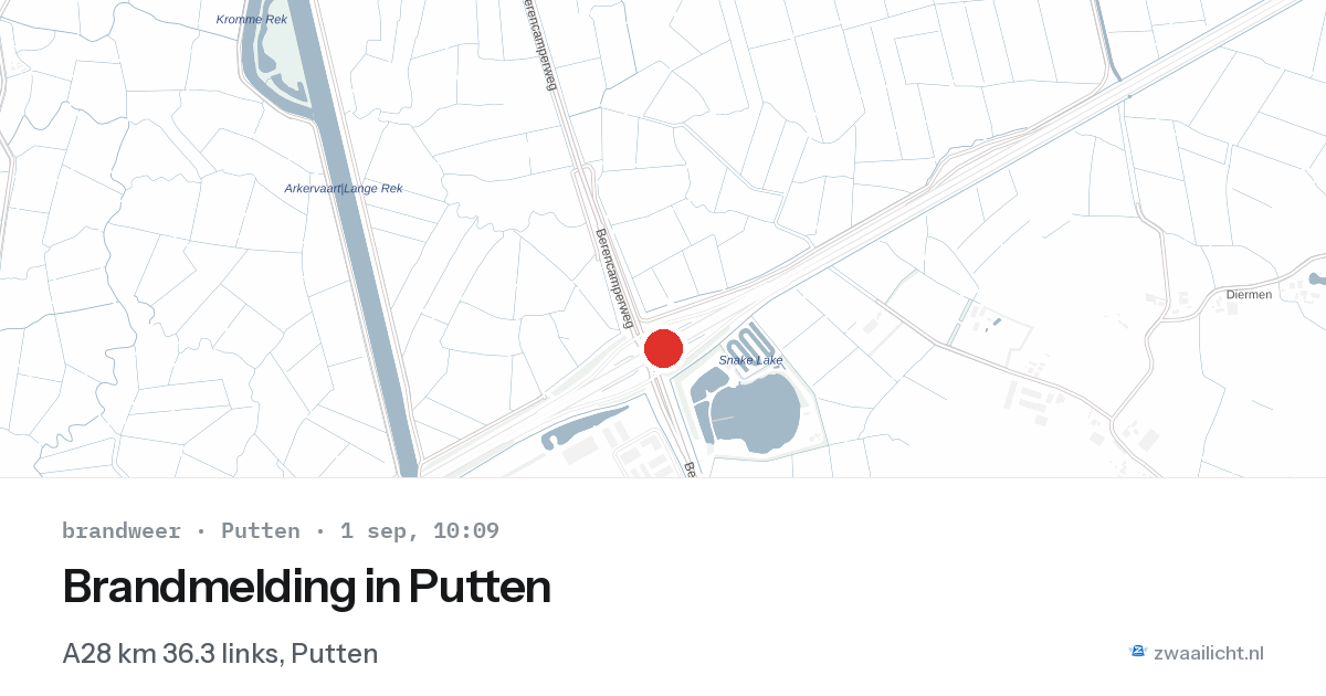 Brandmelding in Putten — 1 sep 2026