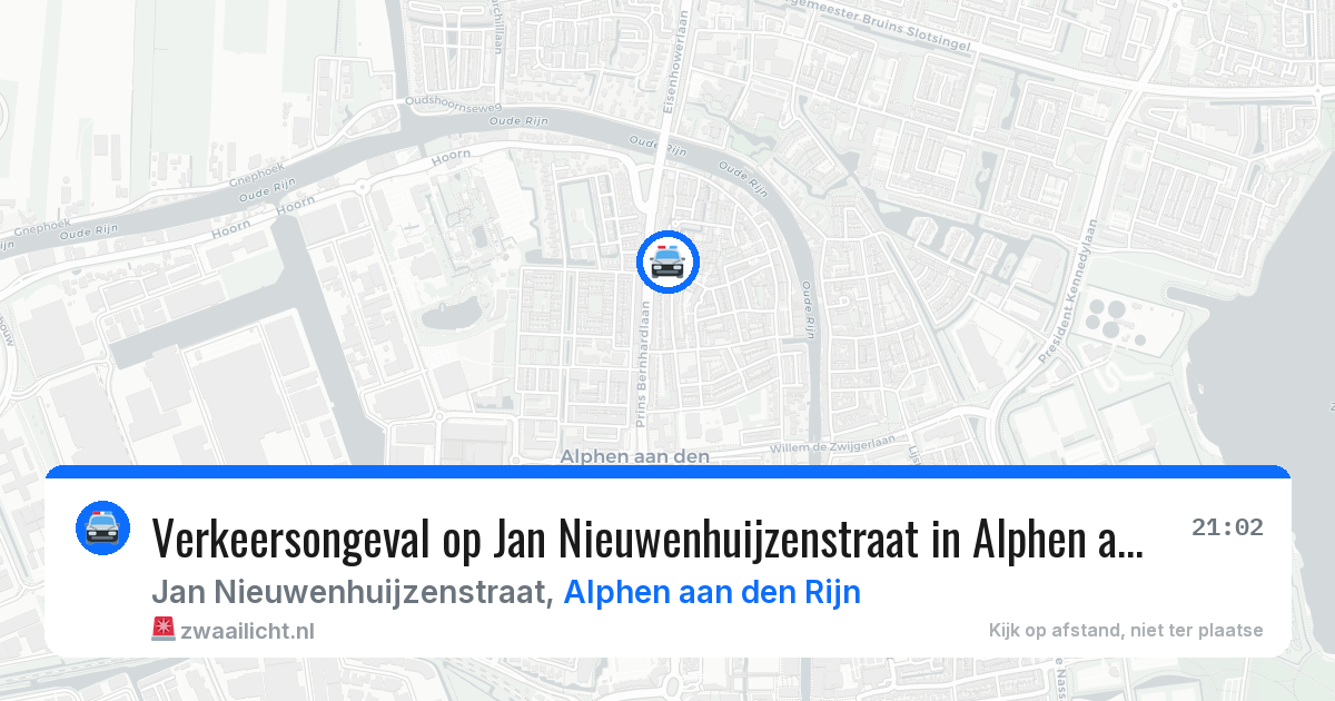 Verkeersongeval op Jan Nieuwenhuijzenstraat in Alphen aan den Rijn — 3 mei 2026