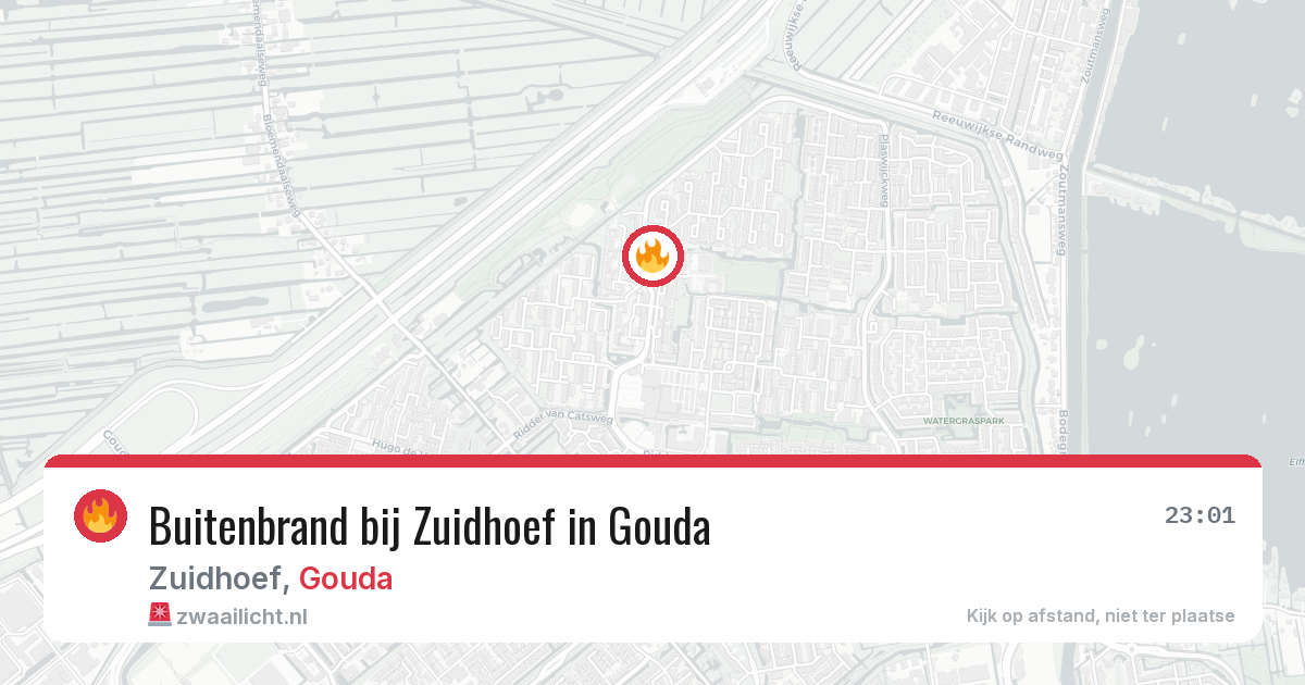 Buitenbrand bij Zuidhoef in Gouda — 2 aug 2026