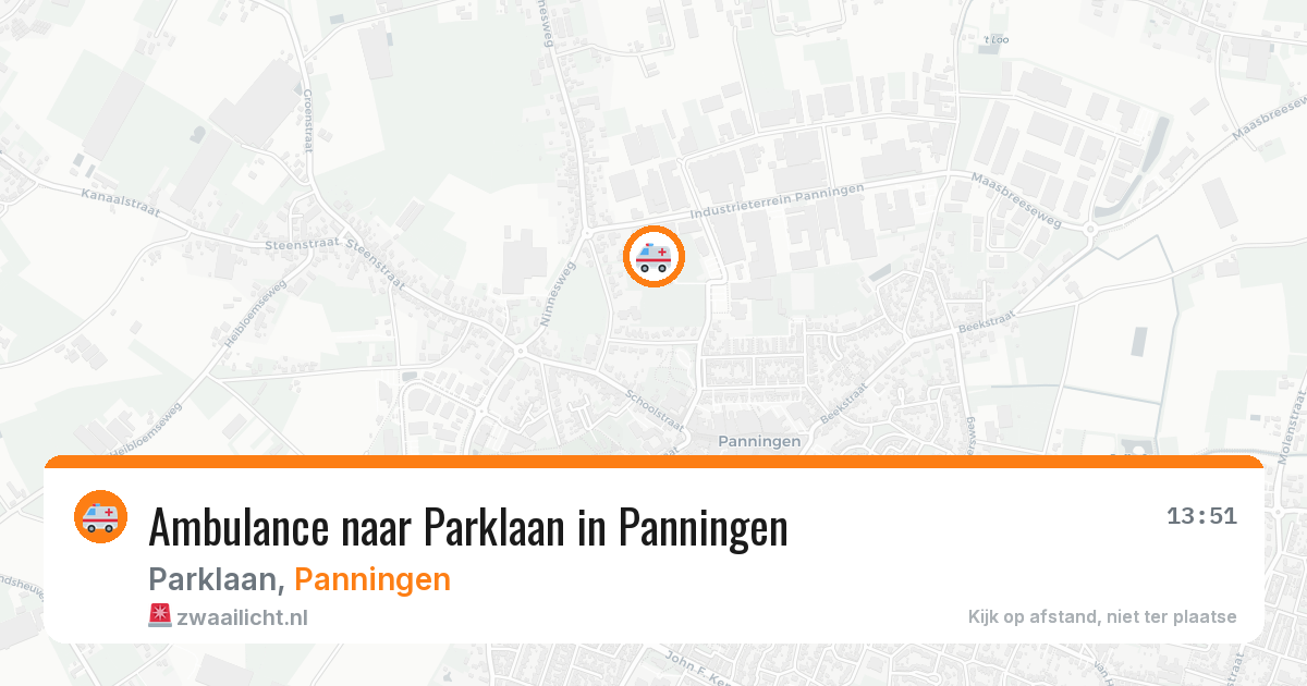 Ambulance naar Parklaan in Panningen — 30 jul 2026