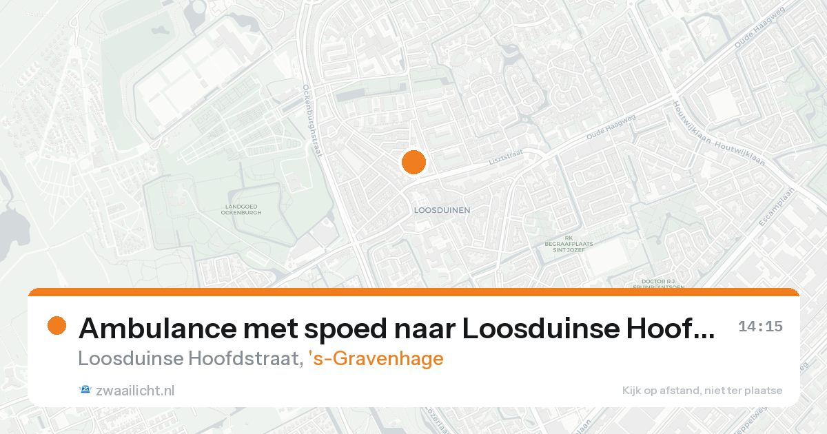 Ambulance met spoed naar Loosduinse Hoofdstraat in 's-Gravenhage — 25 aug 2026