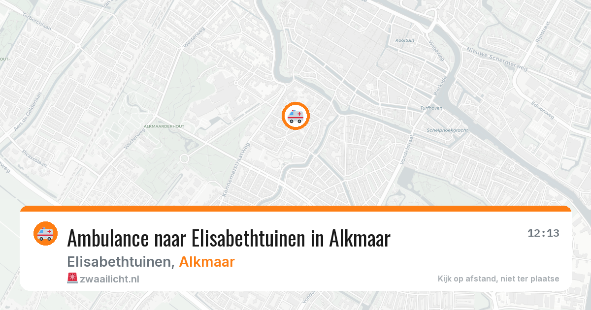 Ambulance naar Elisabethtuinen in Alkmaar — 25 apr 2026