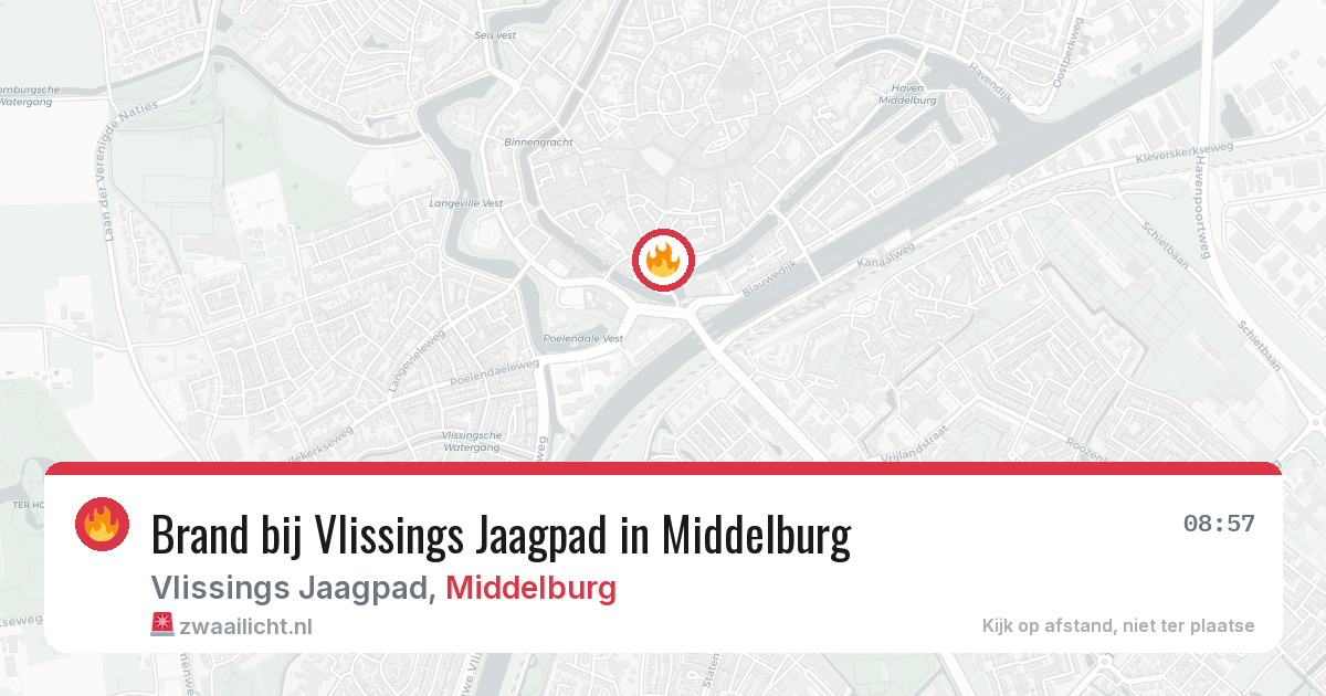 Brand bij Vlissings Jaagpad in Middelburg — 17 jun 2026