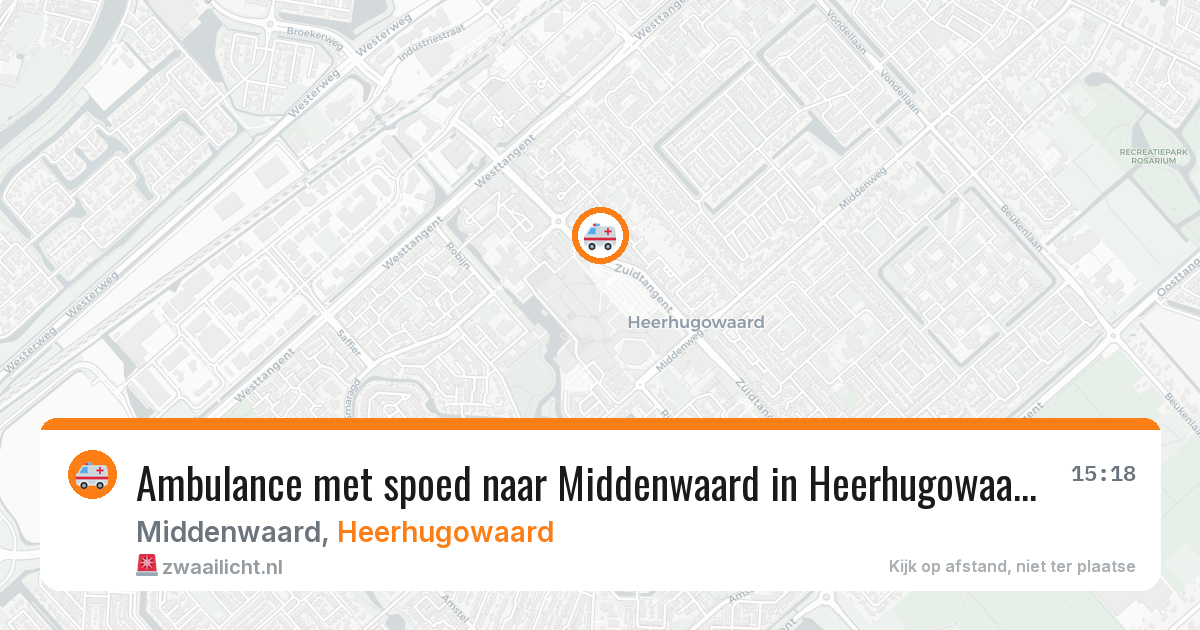 Ambulance met spoed naar Middenwaard in Heerhugowaard — 28 mei 2026