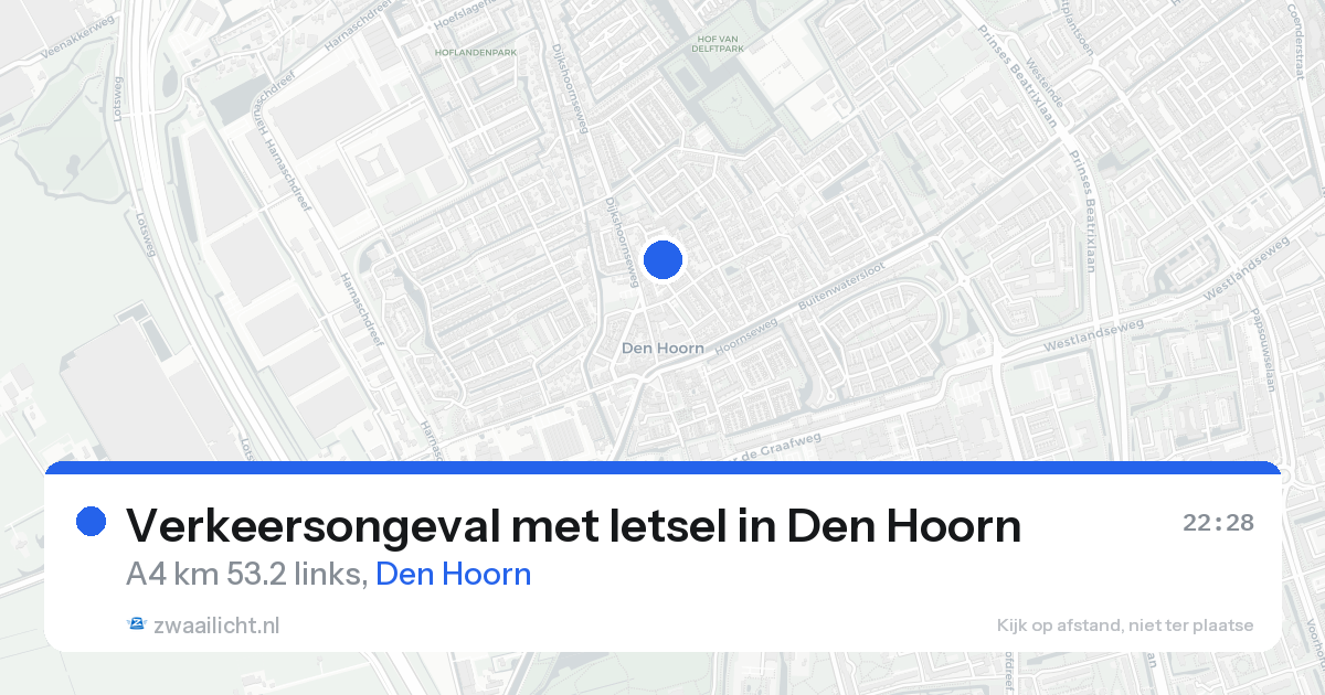 Verkeersongeval met letsel in Den Hoorn — 2 mei 2026