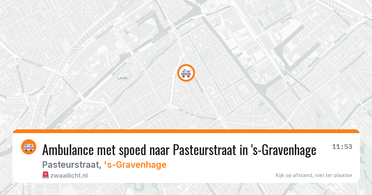 Ambulance met spoed naar Pasteurstraat in 's-Gravenhage — 5 jul 2026