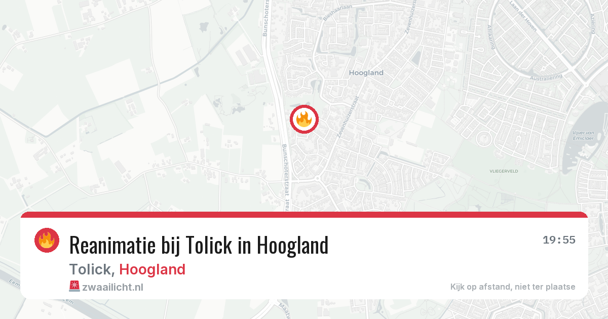Reanimatie bij Tolick in Hoogland — 20 jun 2026