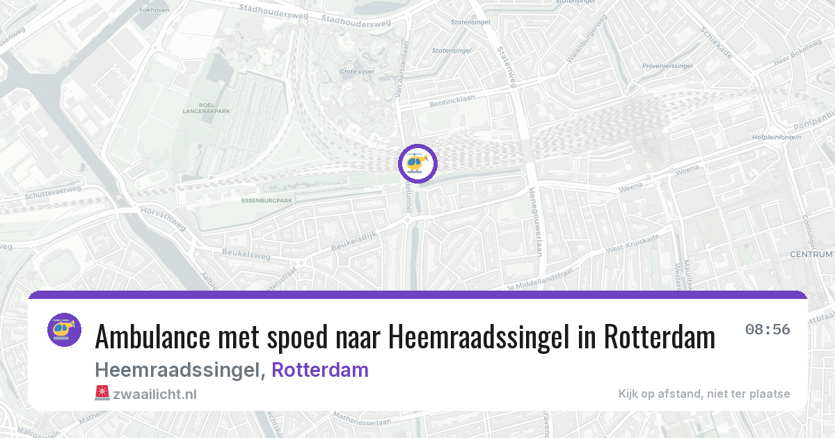Ambulance met spoed naar Heemraadssingel in Rotterdam — 16 jun 2026