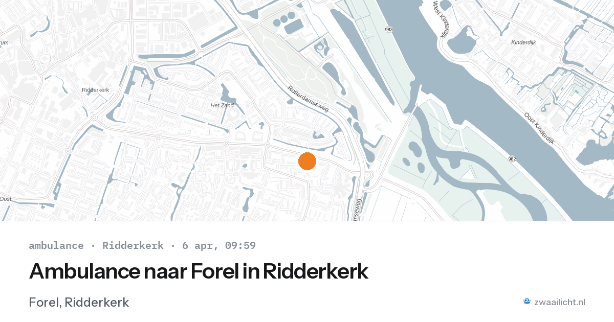 Ambulance naar Forel in Ridderkerk — 6 apr 2026