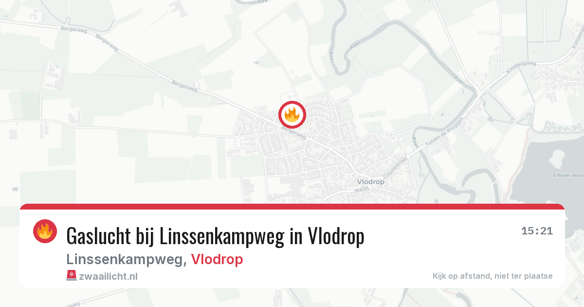 Gaslucht bij Linssenkampweg in Vlodrop — 29 mrt 2026