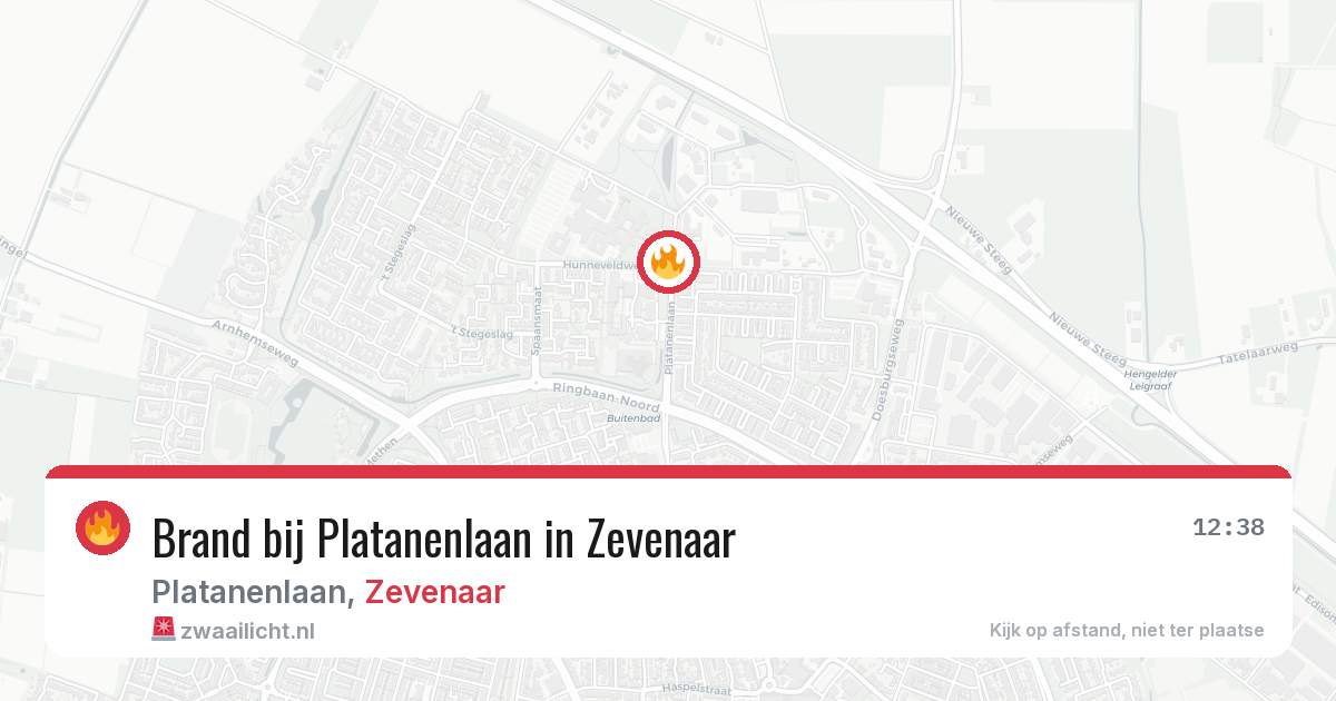 Brand bij Platanenlaan in Zevenaar — 12 jun 2026