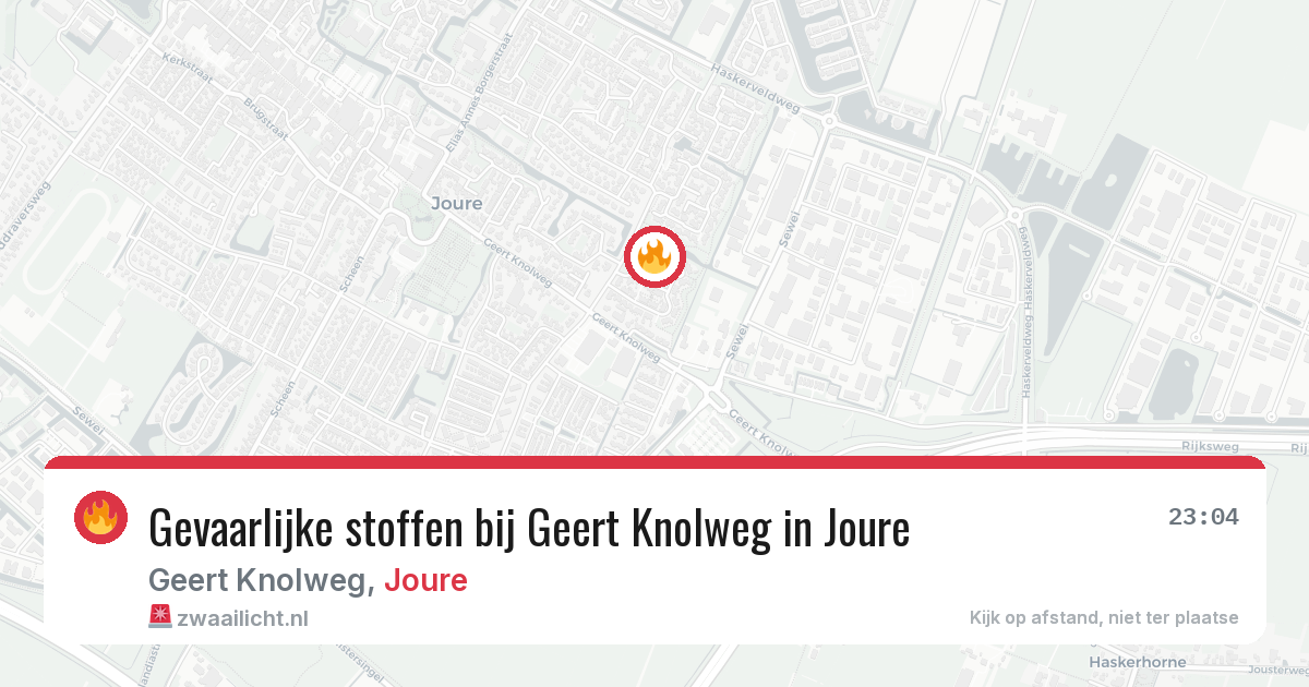 Gevaarlijke stoffen bij Geert Knolweg in Joure — 7 jun 2026