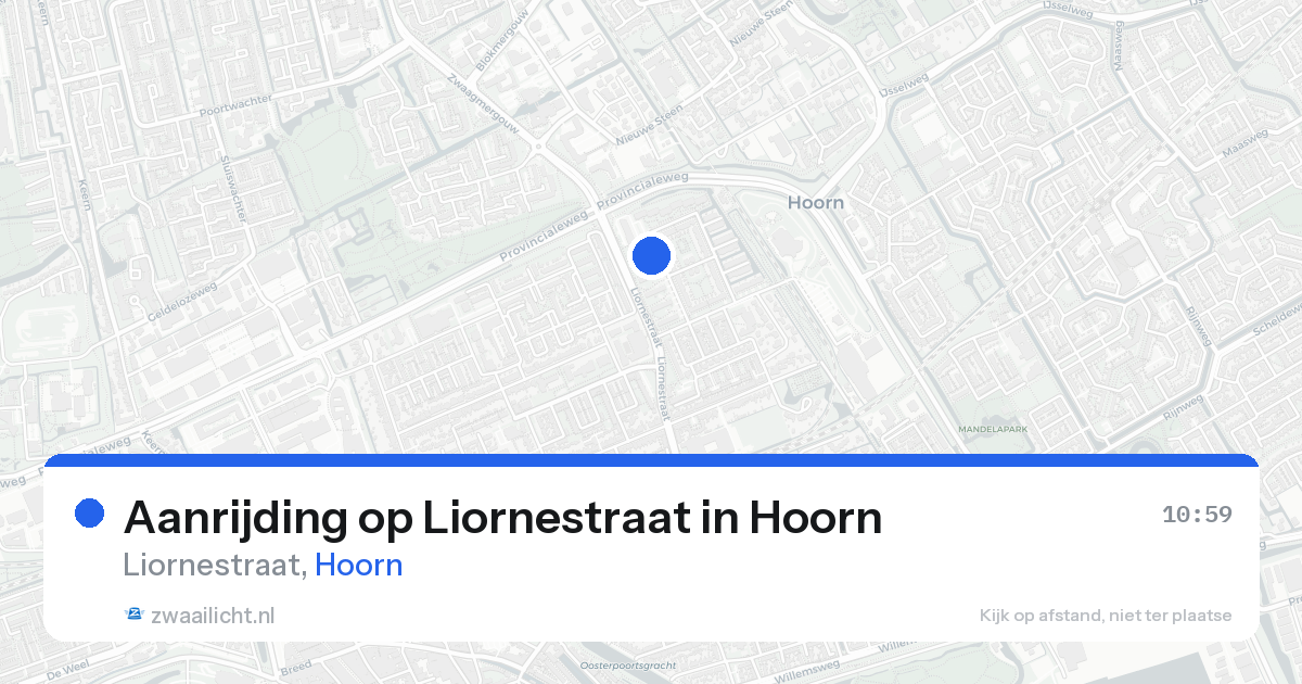 Aanrijding op Liornestraat in Hoorn — 23 aug 2026