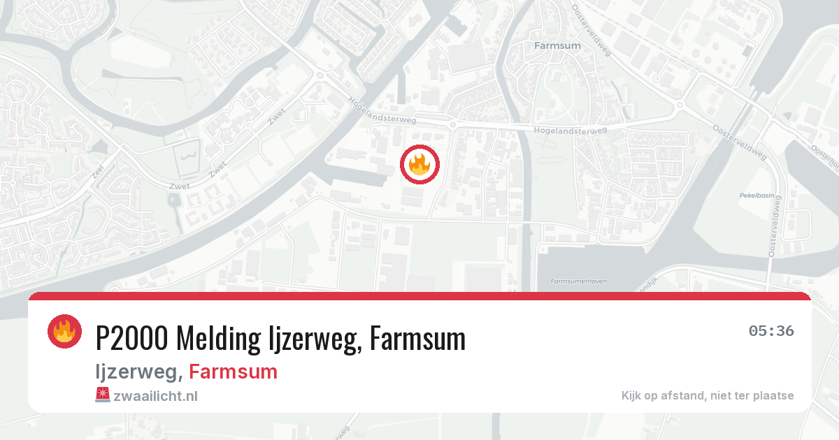 P2000 Melding Ijzerweg, Farmsum — 1 jun 2026