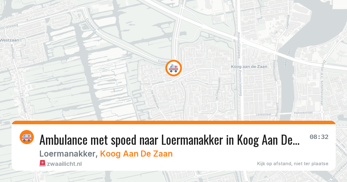 Ambulance met spoed naar Loermanakker in Koog Aan De Zaan — 26 jun 2026