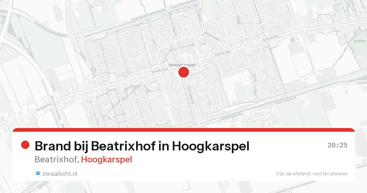 Brand bij Beatrixhof in Hoogkarspel — 23 aug 2026