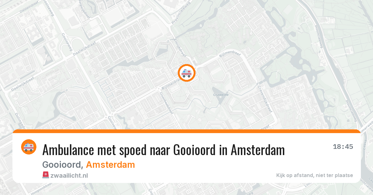 Ambulance met spoed naar Gooioord in Amsterdam — 13 apr 2026