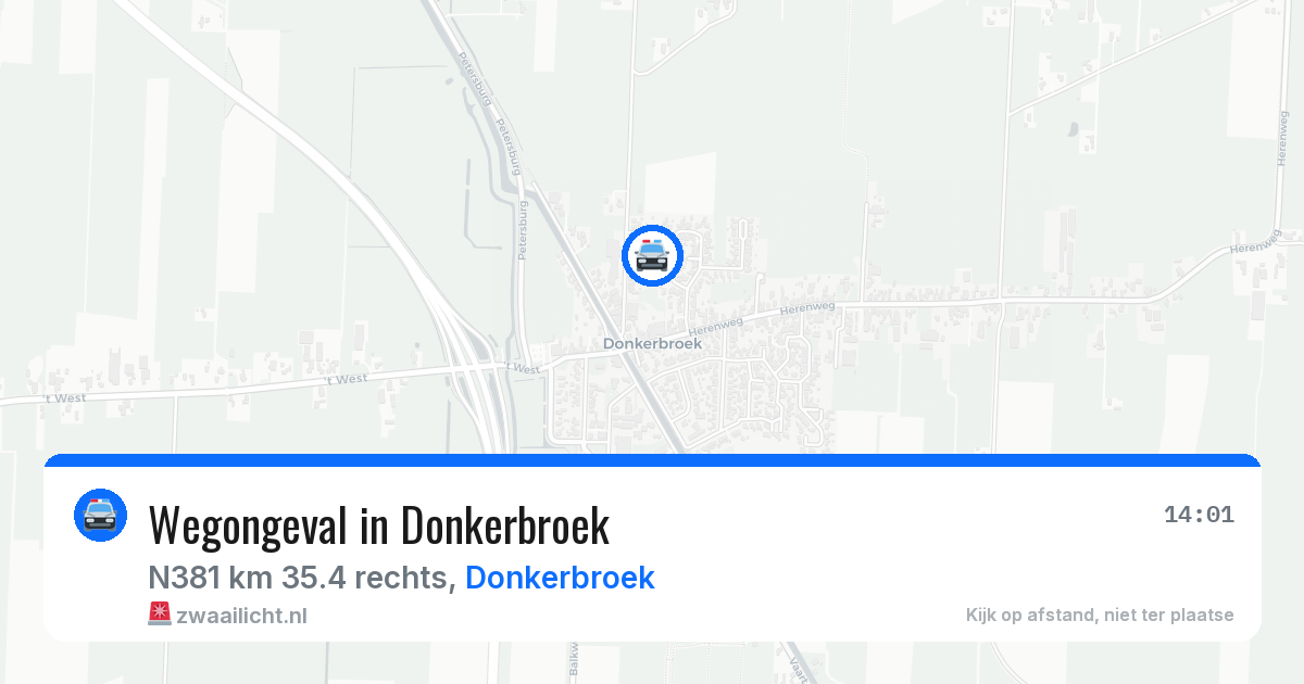 Wegongeval in Donkerbroek — 30 mrt 2026