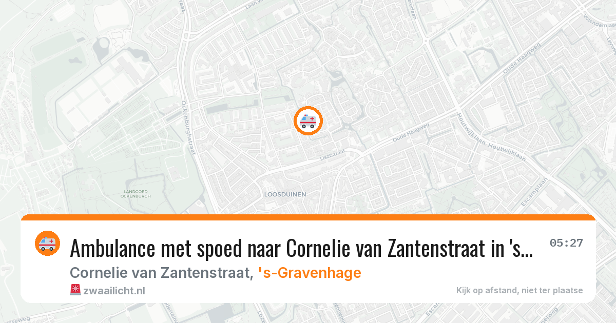 Ambulance met spoed naar Cornelie van Zantenstraat in 's-Gravenhage — 6 apr 2026