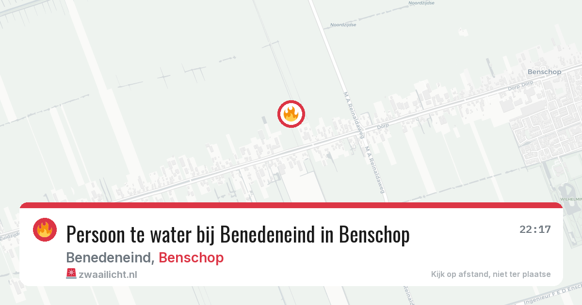 Persoon te water bij Benedeneind in Benschop — 11 jun 2026