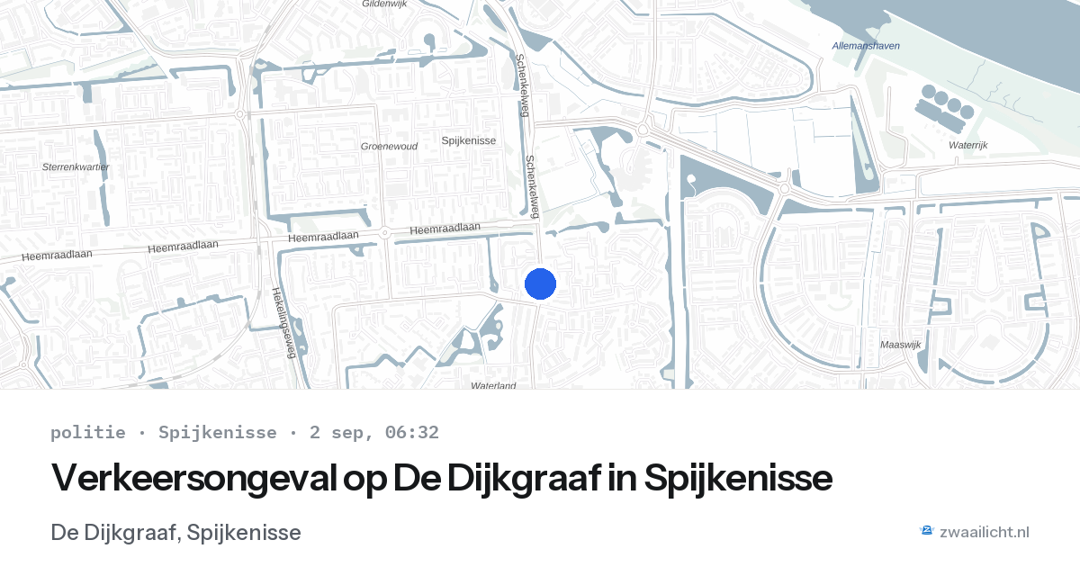 Verkeersongeval op De Dijkgraaf in Spijkenisse — 2 sep 2026