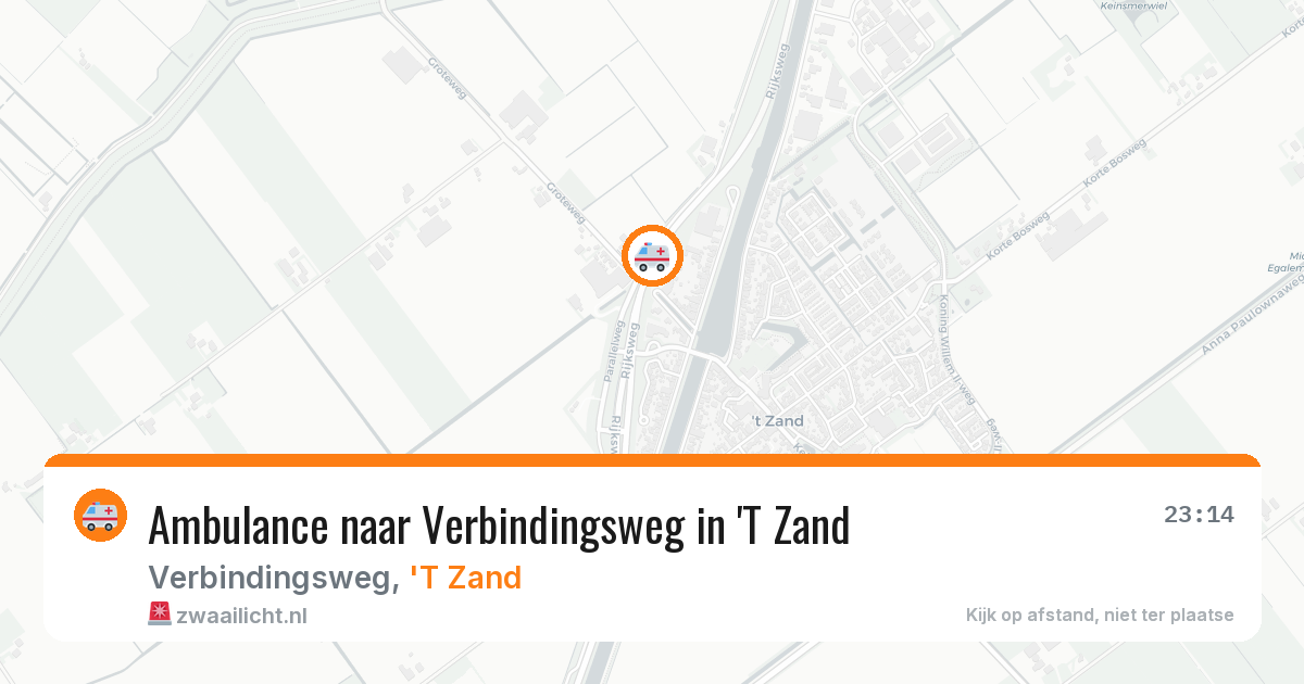 Ambulance naar Verbindingsweg in 'T Zand — 8 mei 2026