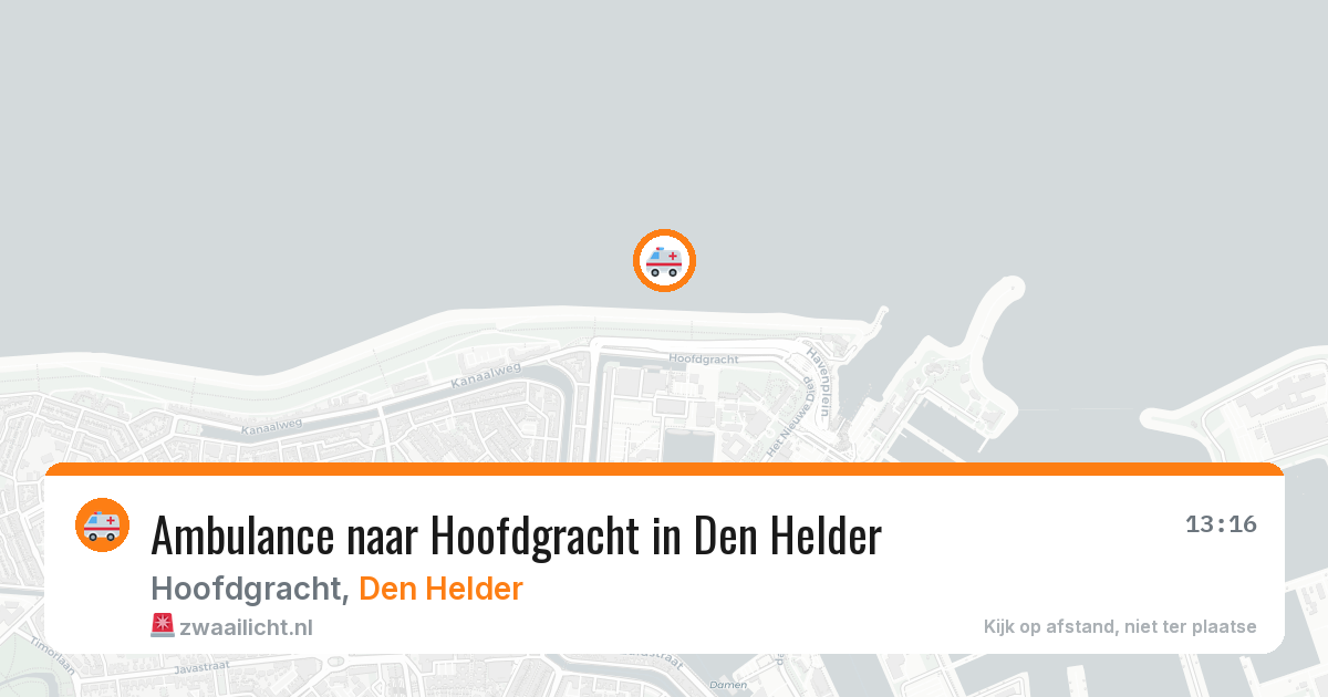 Ambulance naar Hoofdgracht in Den Helder — 15 jun 2026