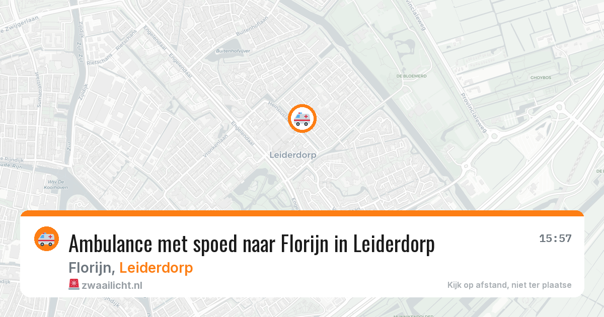 Ambulance met spoed naar Florijn in Leiderdorp — 12 jun 2026