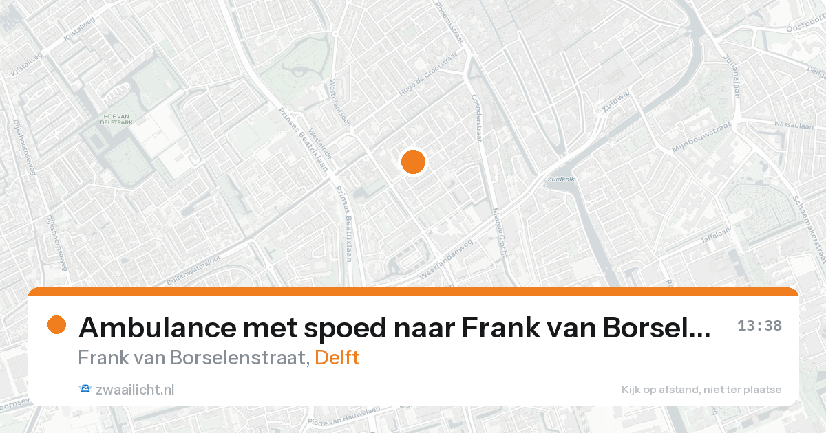 Ambulance met spoed naar Frank van Borselenstraat in Delft — 31 jan 2026