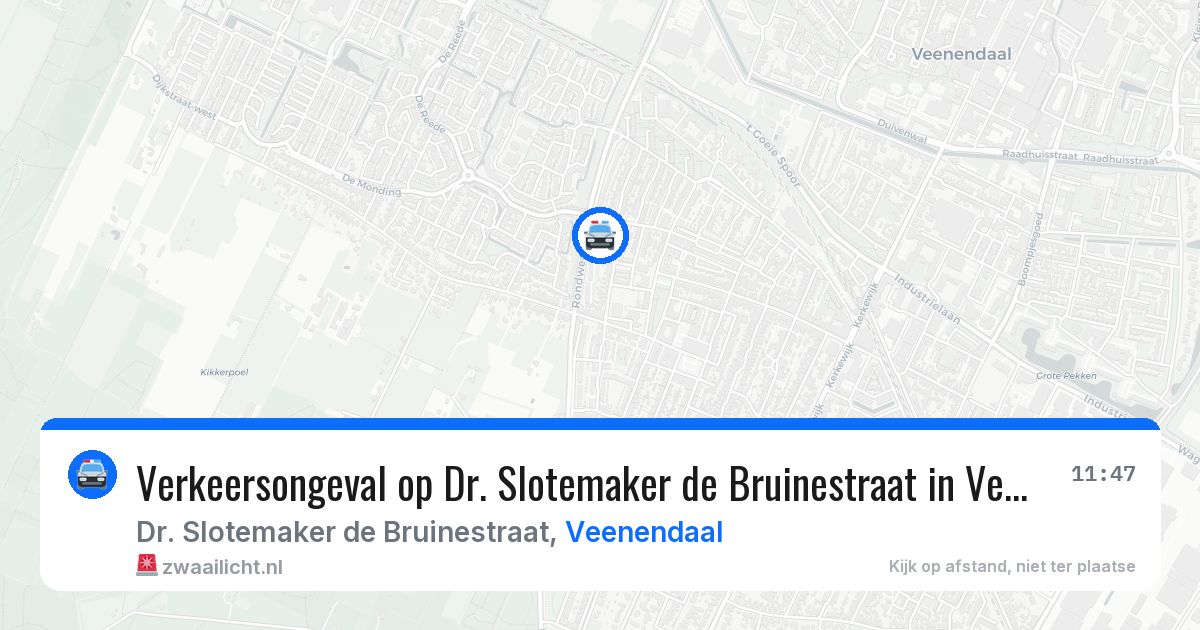 Verkeersongeval op Dr. Slotemaker de Bruinestraat in Veenendaal — 8 apr 2026