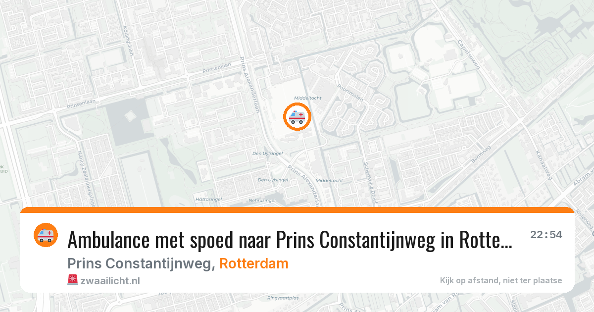 Ambulance met spoed naar Prins Constantijnweg in Rotterdam — 13 mrt 2026
