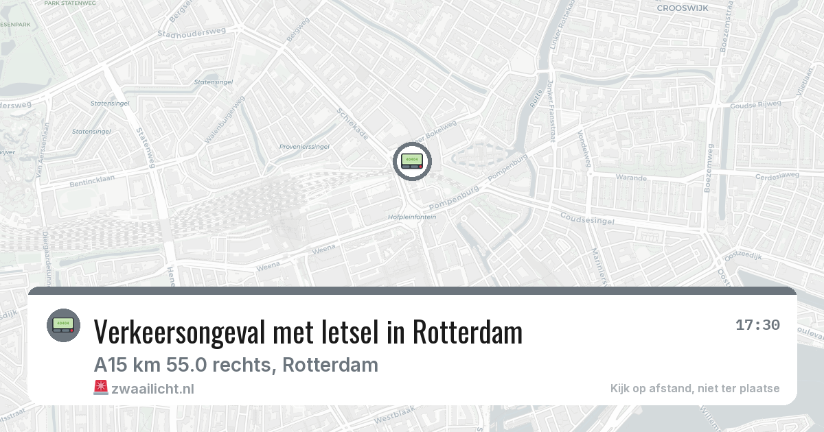 Verkeersongeval met letsel in Rotterdam — 5 mrt 2026