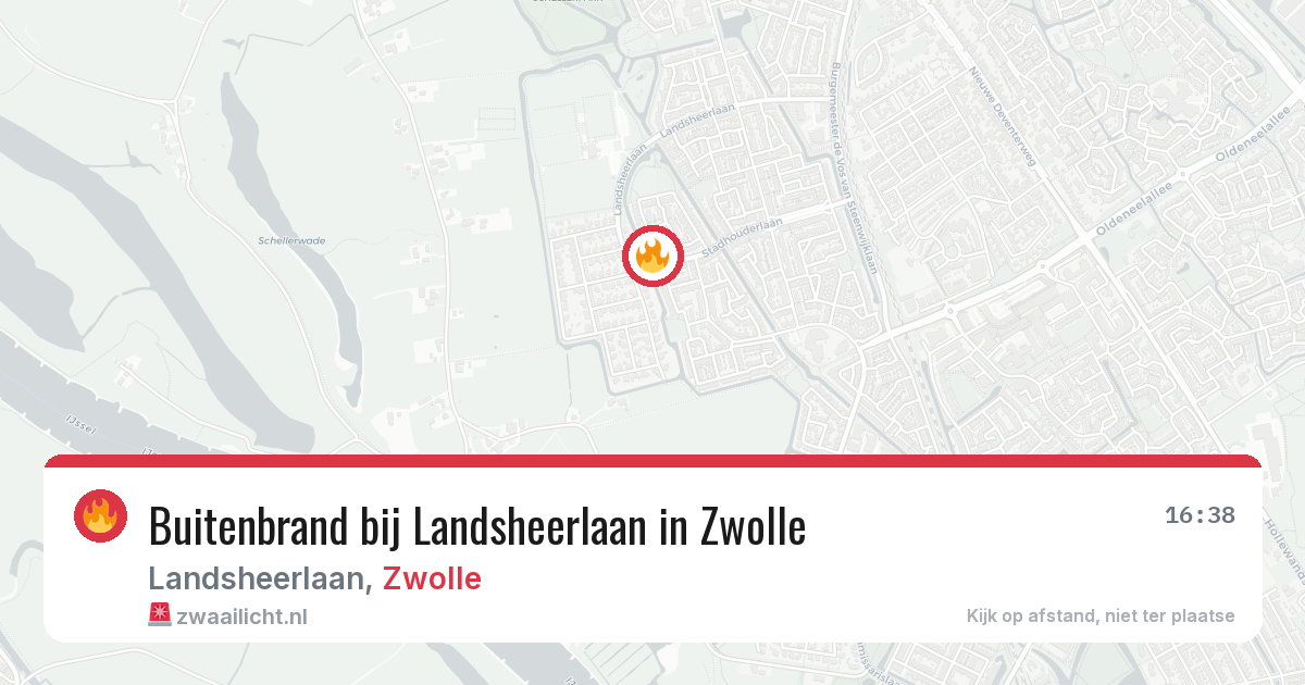 Buitenbrand bij Landsheerlaan in Zwolle — 24 jul 2026