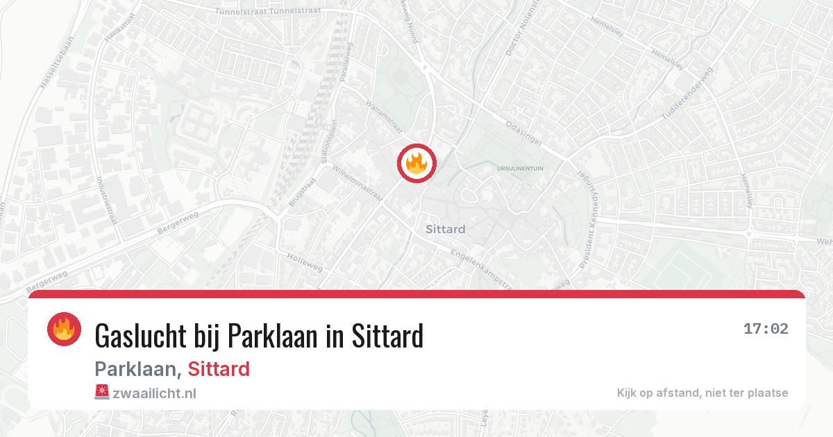 Gaslucht bij Parklaan in Sittard — 4 jun 2026