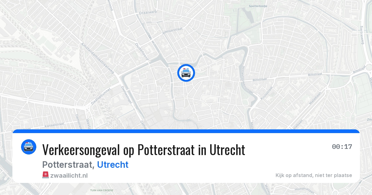 Verkeersongeval op Potterstraat in Utrecht — 19 jun 2026