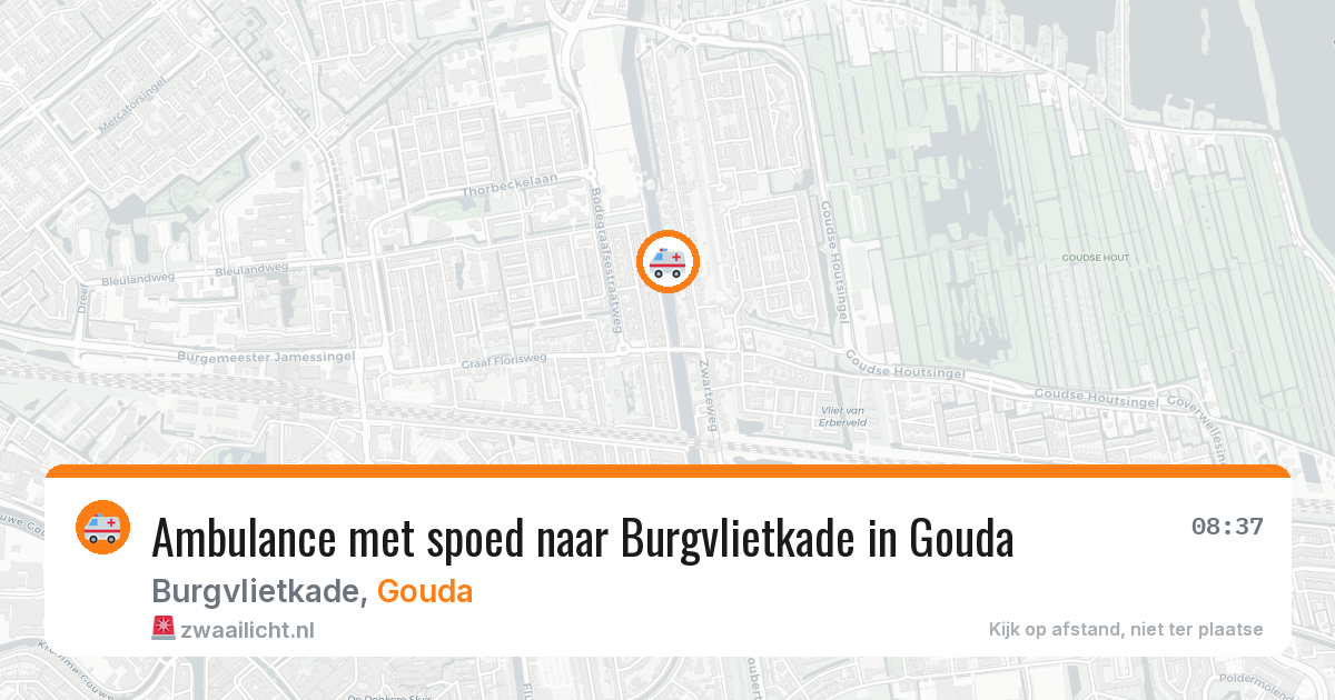 Ambulance met spoed naar Burgvlietkade in Gouda — 6 apr 2026